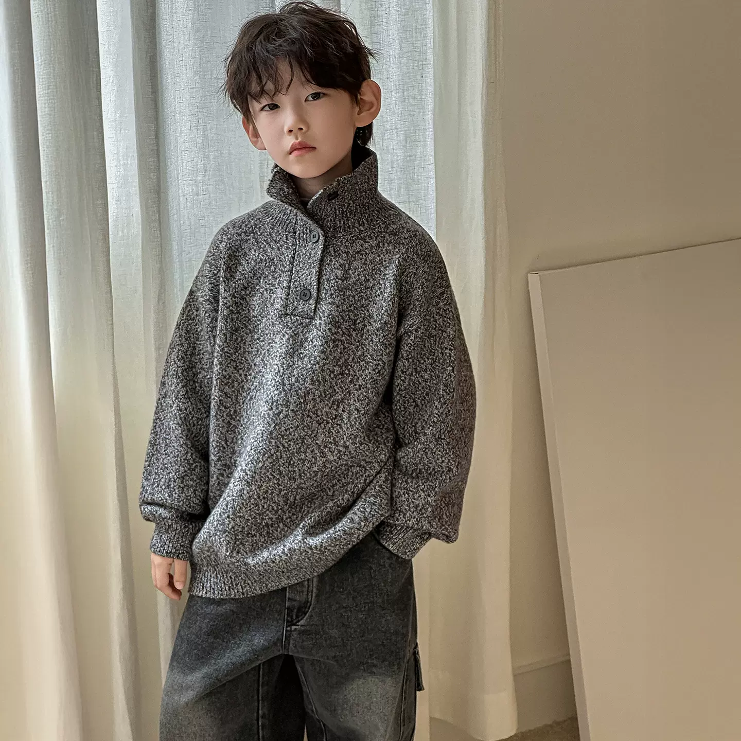 棉小铺男童毛衣儿童秋季韩版2025新款套头英伦风秋冬童装百搭简潮