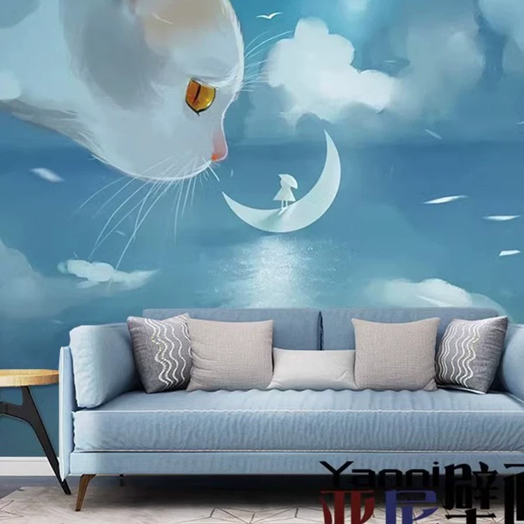 Детский настенный диван для кровати, кот, 3D, для питомцев