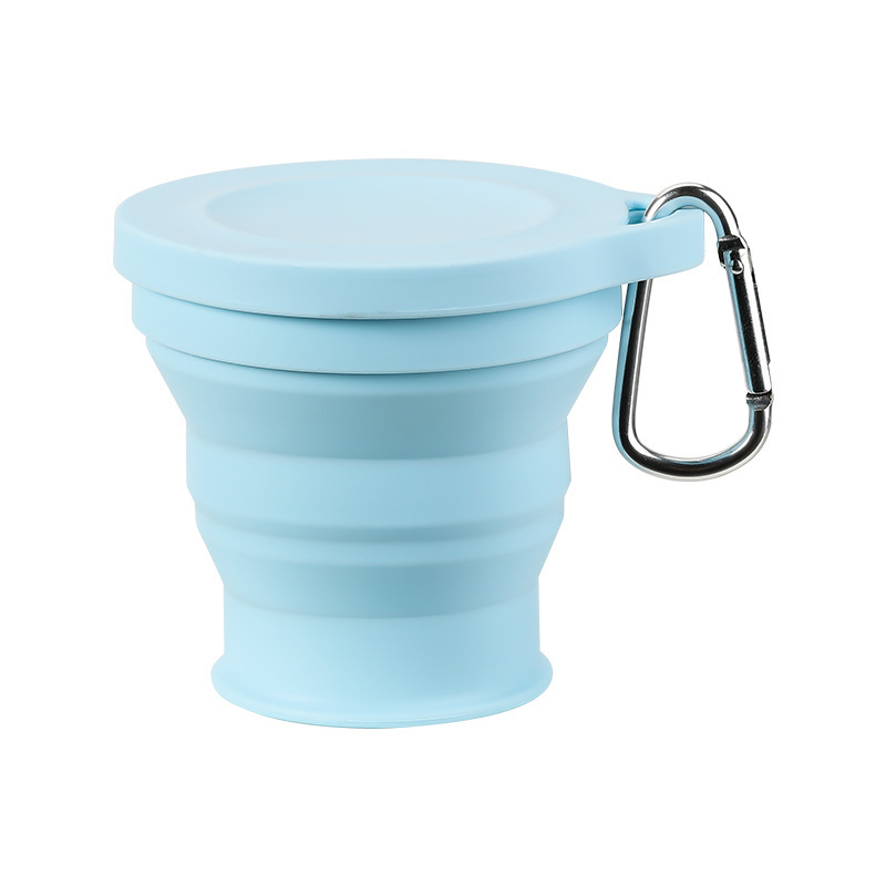 Taza de agua de silicona de compresión plegable al aire libre para perros, tazón de acompañamiento conveniente para caminar con perros, botella de agua para mascotas, agua potable y alimentos