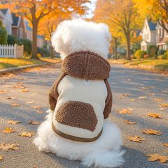 メーカーはペット服を提供しています。犬と猫の服装は秋冬保温で快適です。
