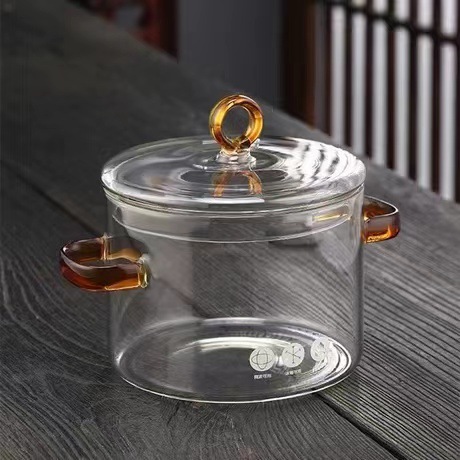 호박색 이중 손잡이 냄비 1500