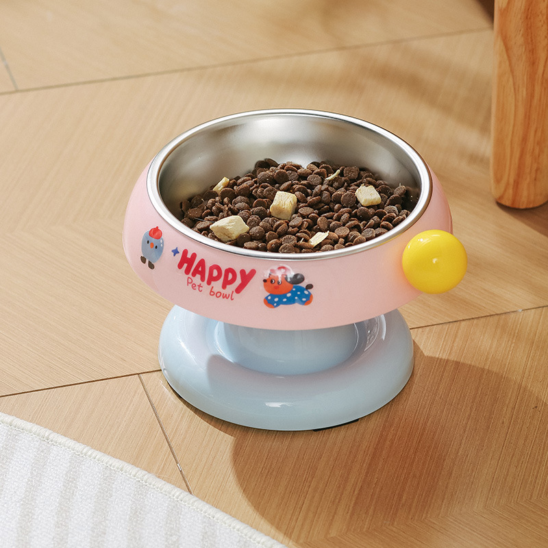 猫碗猫食盆猫咪饭碗粮碗喝水碗不锈钢狗碗不易打翻保护颈椎宠物碗|undefined