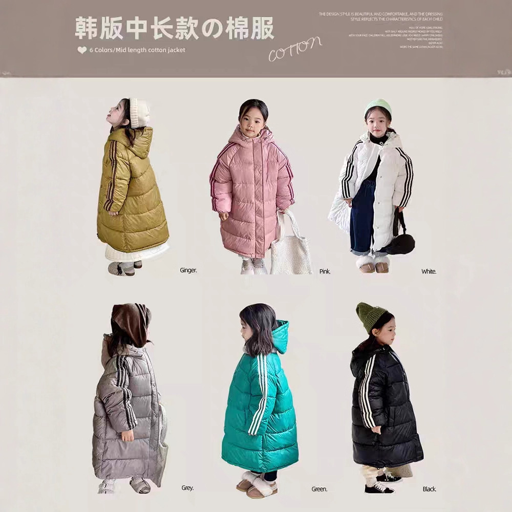 反季清仓韩版中长款儿童棉服秋冬加厚保暖童装棉衣外贸棉袄批发