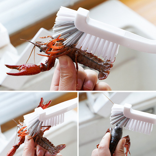 Japanese cup brush long handle plastic cleaning brush soy milk machine brush kitchen juicer wall breaking machine artifact washing crayfish brush