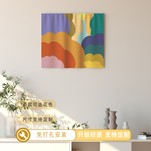 Meter box artistic decorative painting blocking electric gate simple art hanging curtain