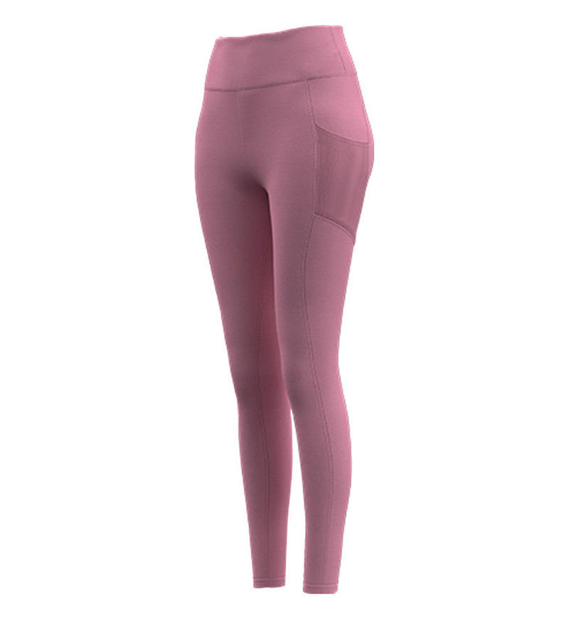 Pantalones de yoga sin marca de cintura alta, pantalones deportivos al aire libre, pantalones apretados, caderas elevadas, cintura alta, sensación desnuda, pantalones para mujeres
