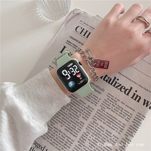 Watch female student ins style simple niche design summer early and high school couple men's smart sports electronic watch