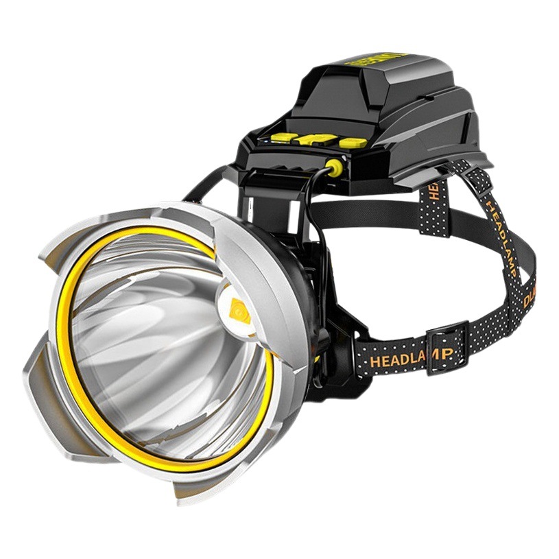 Linterna frontal de pesca de alta potencia, larga duración, ultrabrillante, de largo alcance para exteriores con sensor láser.
