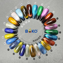 BOKO新品13色爆款高品质9D强磁猫眼磁粉变色龙猫眼磁粉原料0.2g装