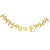 Birthday party Happy Birthday pulls flag, rose golden black gold, 18 40 50 70 birthday banner