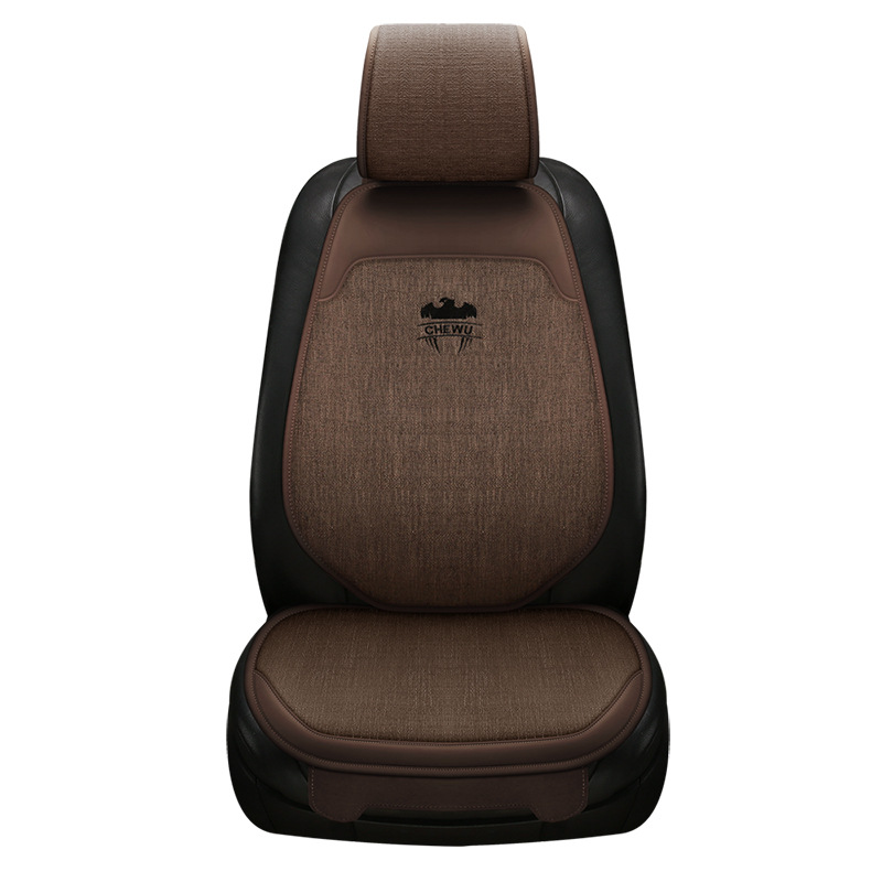 Cojín clásico del asiento del coche cojín del asiento del coche de cinco asientos Universal Lino cintura pequeña Four Seasons cojín del asiento cubierta de asiento de coche completo