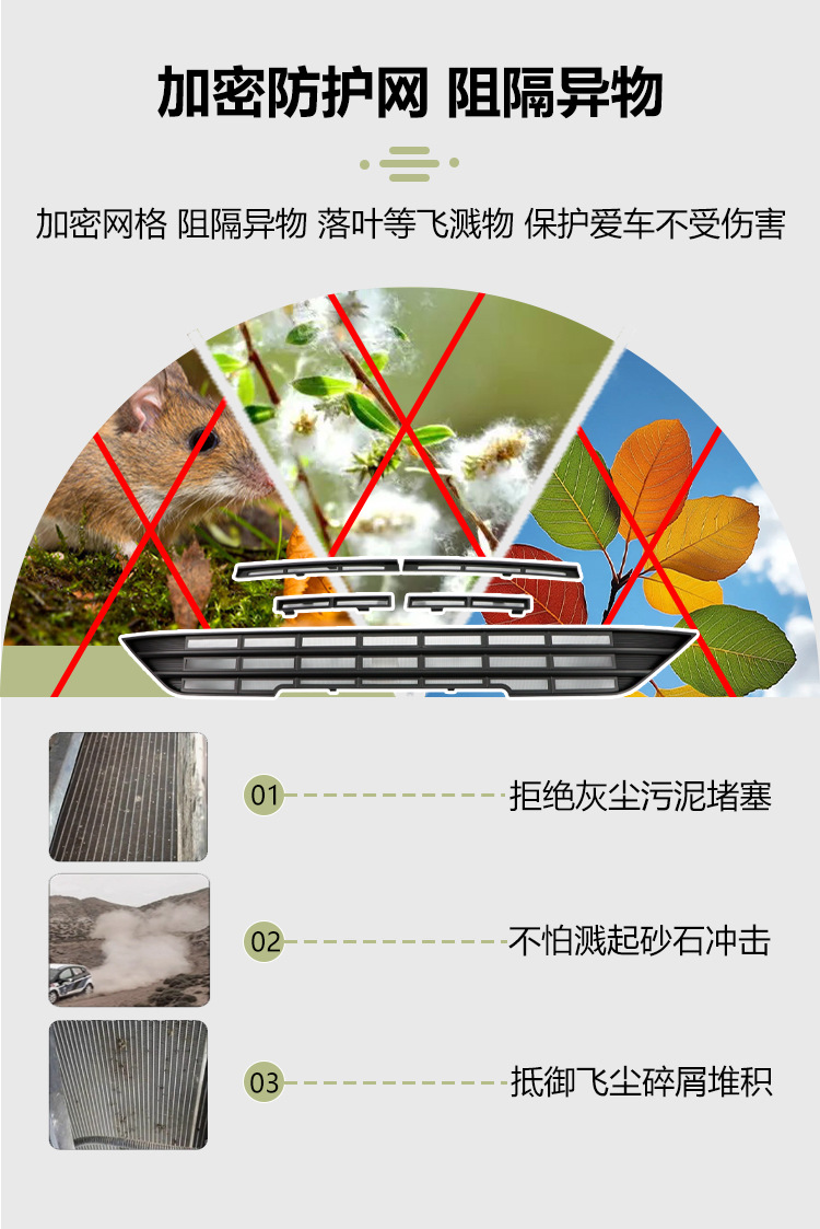 Suitable for 25 Volkswagen Tuyue New Models, Special Insect-Proof Net, Water Tank Protective Net, Water Tank Protective Cover Modification