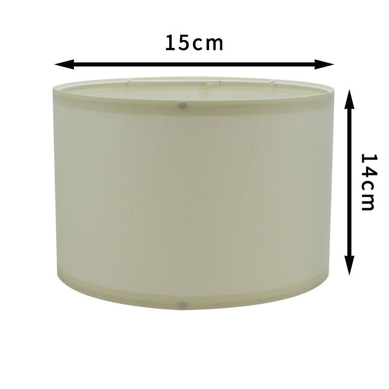 Accesorios de la pantalla de la lámpara E27 cilíndrica de lino lámpara de noche lámpara de pared lámpara de pie pantalla de tela DIY