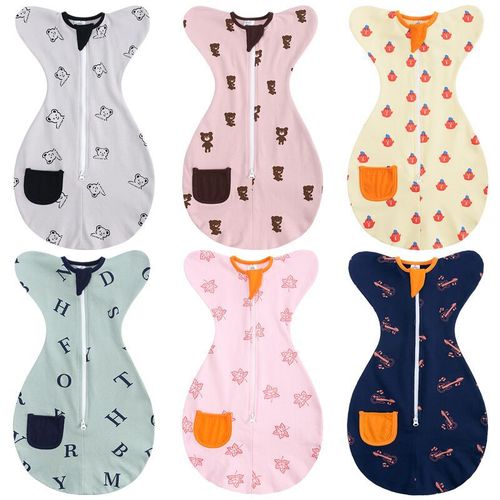 Cross-border foreign trade baby swaddle surrender-type anti-jump newborn sleeping bag ins baby swaddle universal for all seasons
