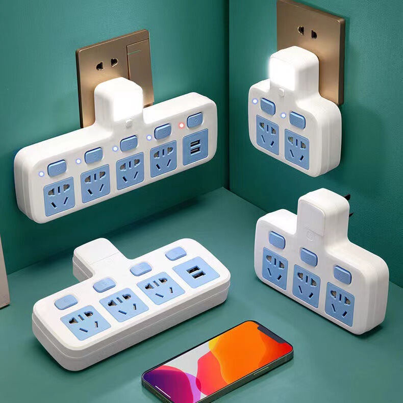 One-to-three multi-function conversion plug plug converter multi-purpose usb socket plug row power socket