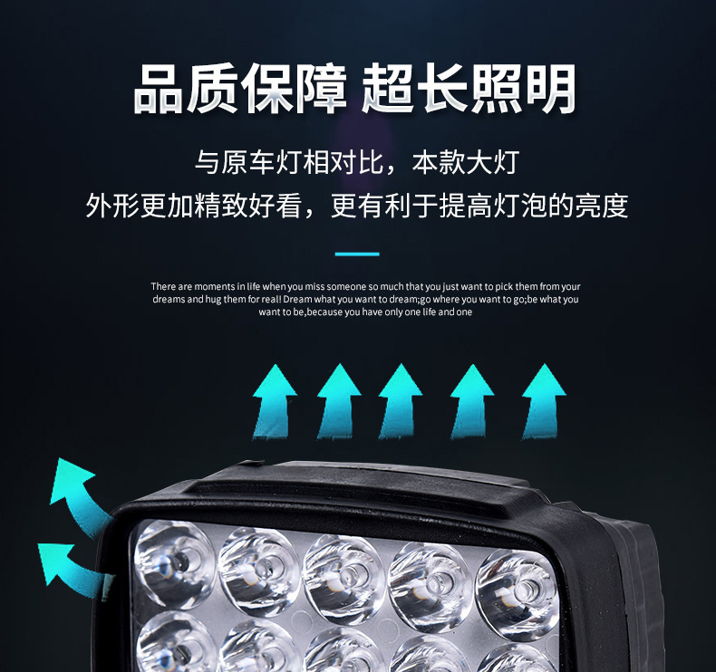 Modified External Electric Motorcycle Lights, Ultra-Bright 12V-60V Three-Wheel Electric Vehicle High-Intensity Led Headlights, Powerful Spotlights