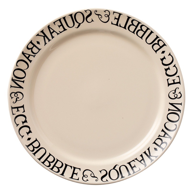 Carta romana impresión tazón plato traje hogar cerámica plato profundo tazón de arroz ins estilo ensalada tazón francés inglés vajilla