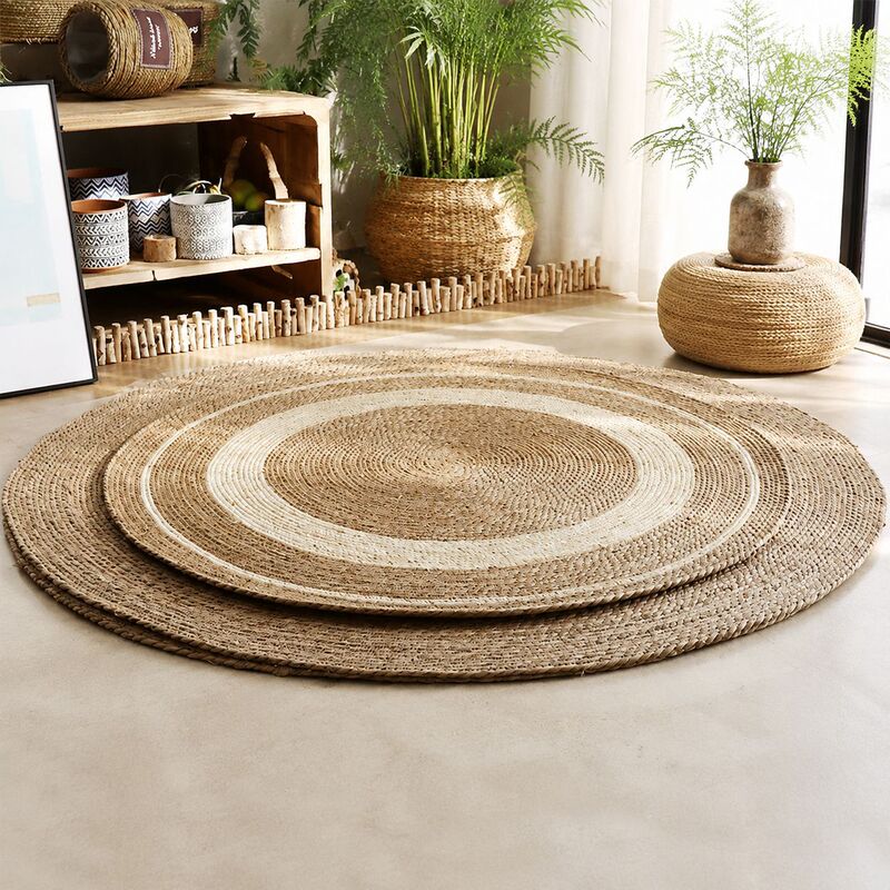 Nordic Style Rattan Woven Mat, Straw Rope Woven Carpet, Living Room, Clothing Store, Bedroom Floor Mat, Light Luxury Photography Props Nordic Style Rattan Woven Mat, Straw Rope Woven Carpet, Living Room, Clothing Store, Bedroom Floor Mat, Light Luxury Photography Props