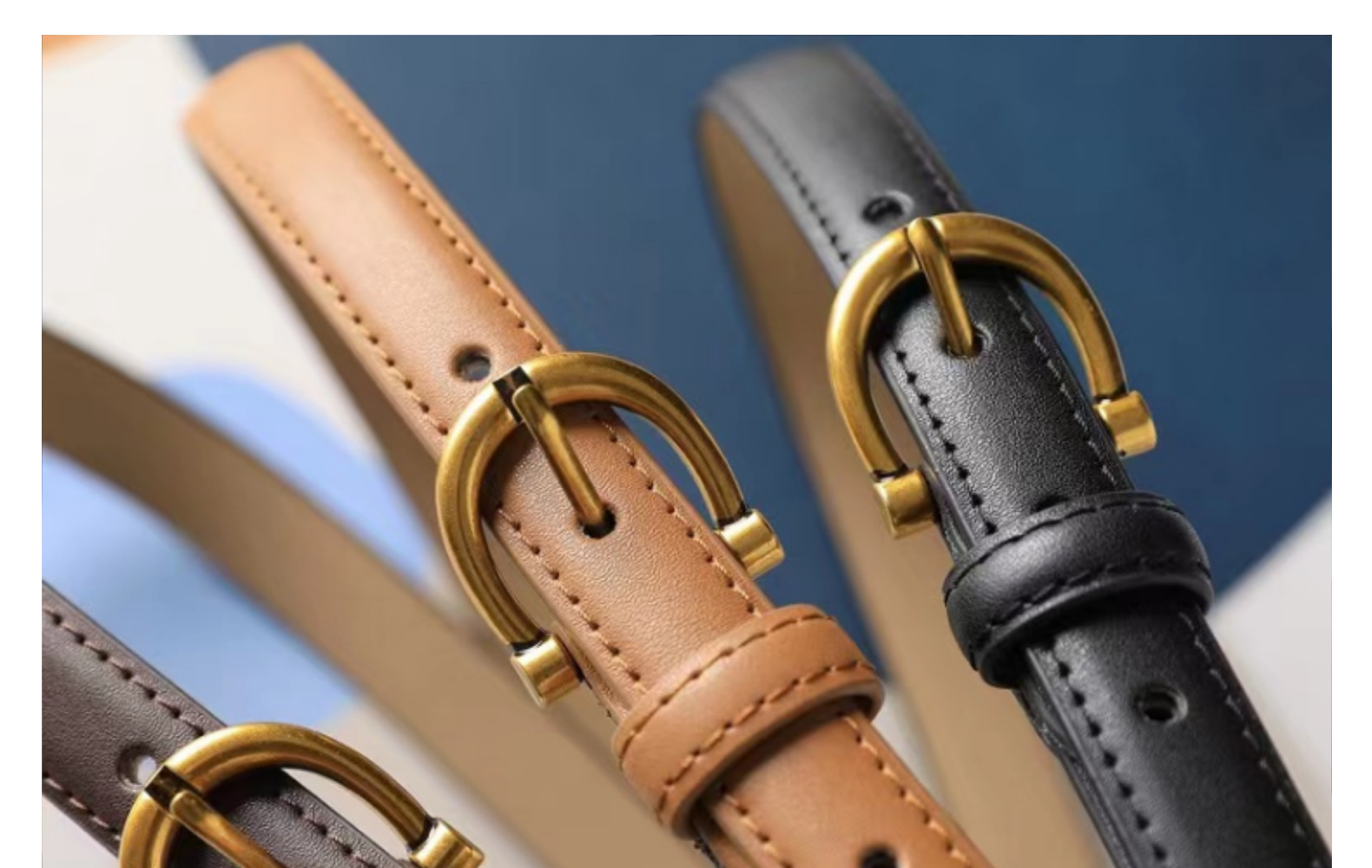 Retro Cowhide Belt For Women, Simple And Versatile Leather Belt_voghion.com