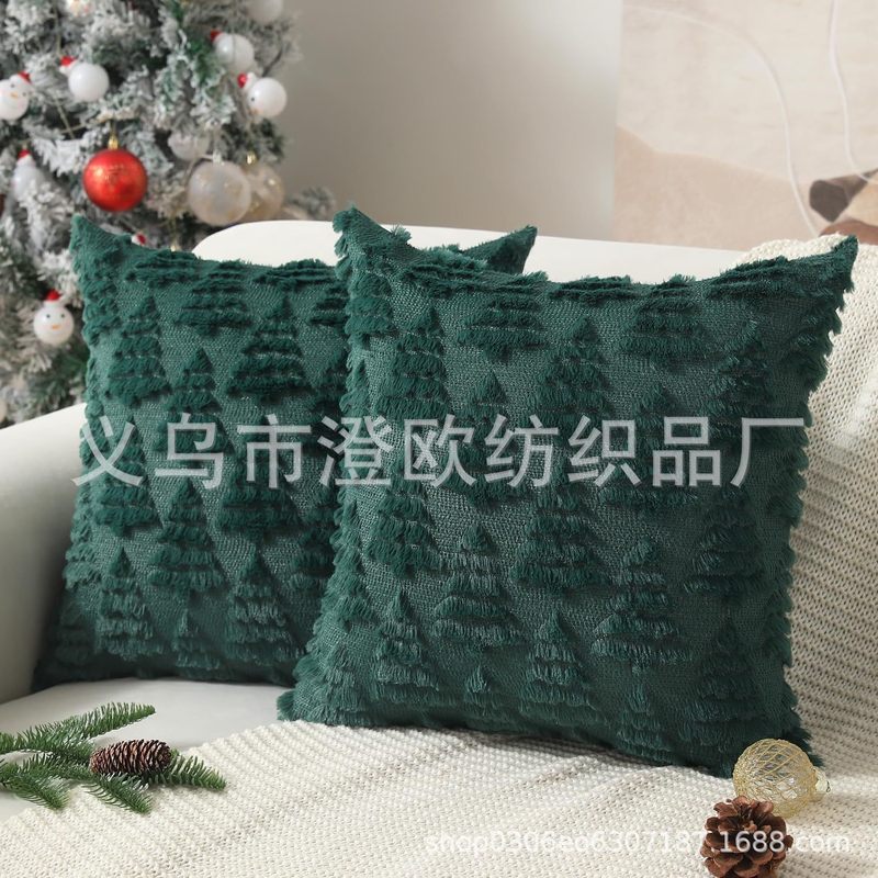 跨境抱枕套 现货圣诞树五角星沙发抱枕套圣诞节装饰节日礼物批发|undefined