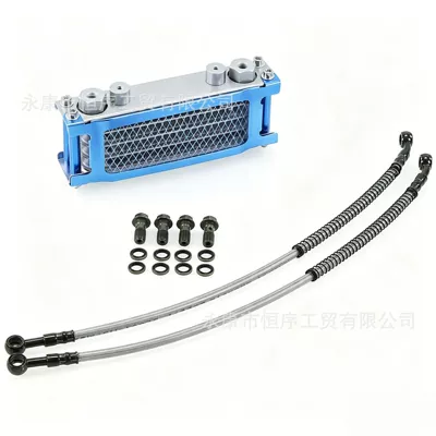 Aluminum Radiator, Soyutma sisteminin digər hissələri - oil-cooler-blue-oil-pipe