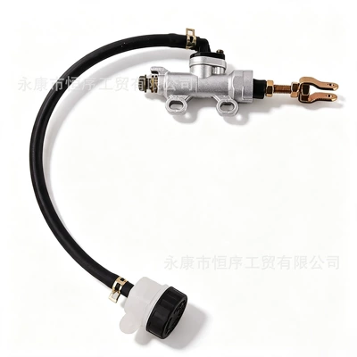 Atv Beach Bike Brake Pump Oil Pump Foot Brake Pump Oil Cup Accessories Rear Brake Upper Pump Off-Road Motorcycle Single Pump (Other brake systems) - silver-oil-cup-brake-pump