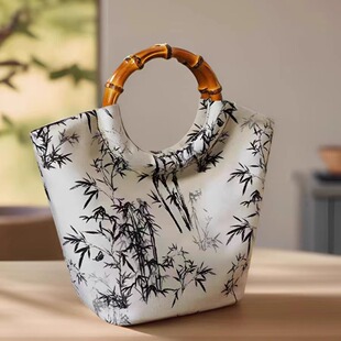 2025 Dragon Boat Festival National Style Bamboo Circle Handbag Gift Salted Duck Egg Zongzi Special Product New Chinese Accompanying Gift Packaging