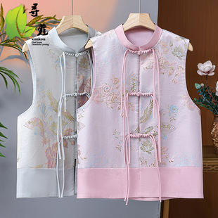 Spring 2024 New Style Heavy Industry Embroidered Tassel New Chinese Style National Style Vest Coat Women's Small Vest Top