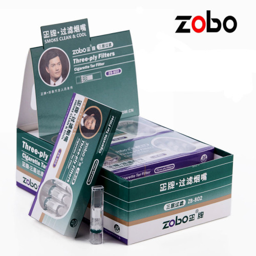 Zobo Authentic Cigarette Filter Tips, Disposable Sponge Filters—Triple Layer for Both Men and Women, Coarse & Fine Options in Smoking Accessories