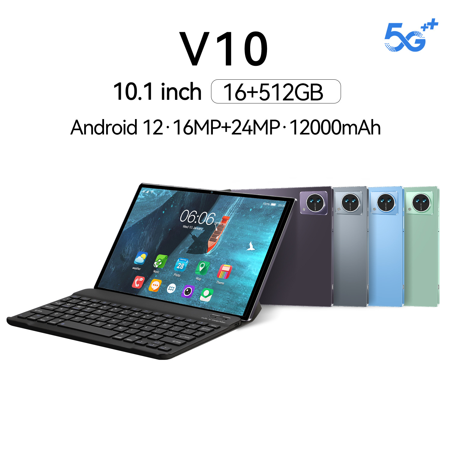 V10 comercio electrónico transfronterizo 10.1 pulgadas tableta puede llamar doble tarjeta doble espera 16 + 512G en stock (modelo explosivo)