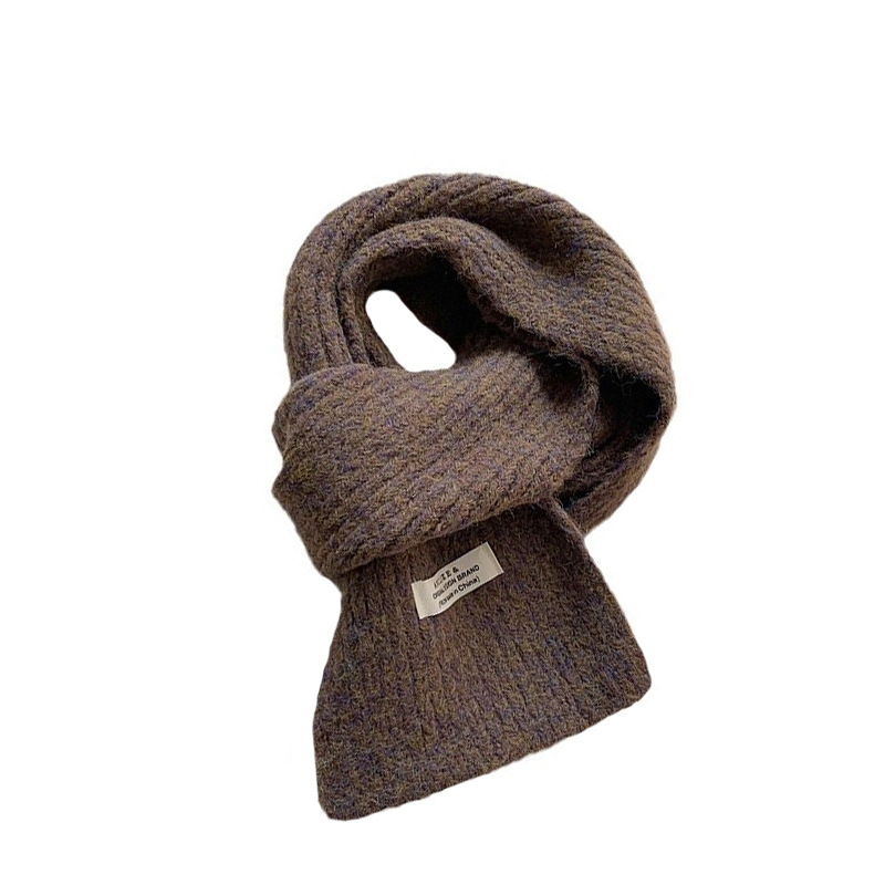 2025 bufandas transfronterizas de invierno femeninas de alto nivel nuevo lujo ligero coreano Angela bufandas de punto rojas bufandas al por mayor