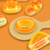 Realistic small food play, resin with accessories, universal fridge magnet, handmade, bread, wholesale