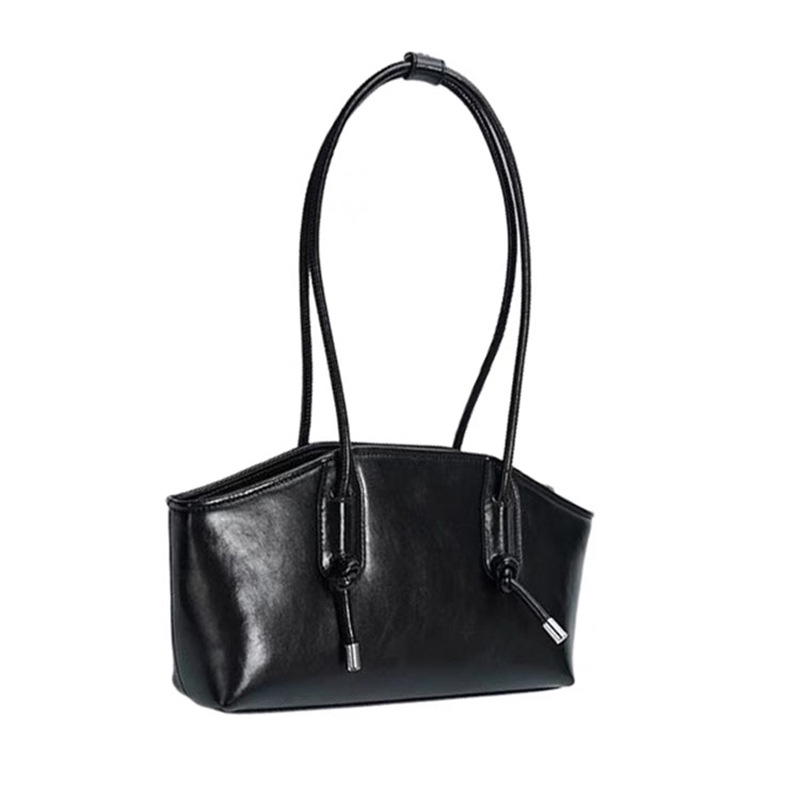 1050g Weight Zipper Closure Type Women's Medium Pu Leather Solid Color Classic Style Streetwear Square Zipper Underarm Bag