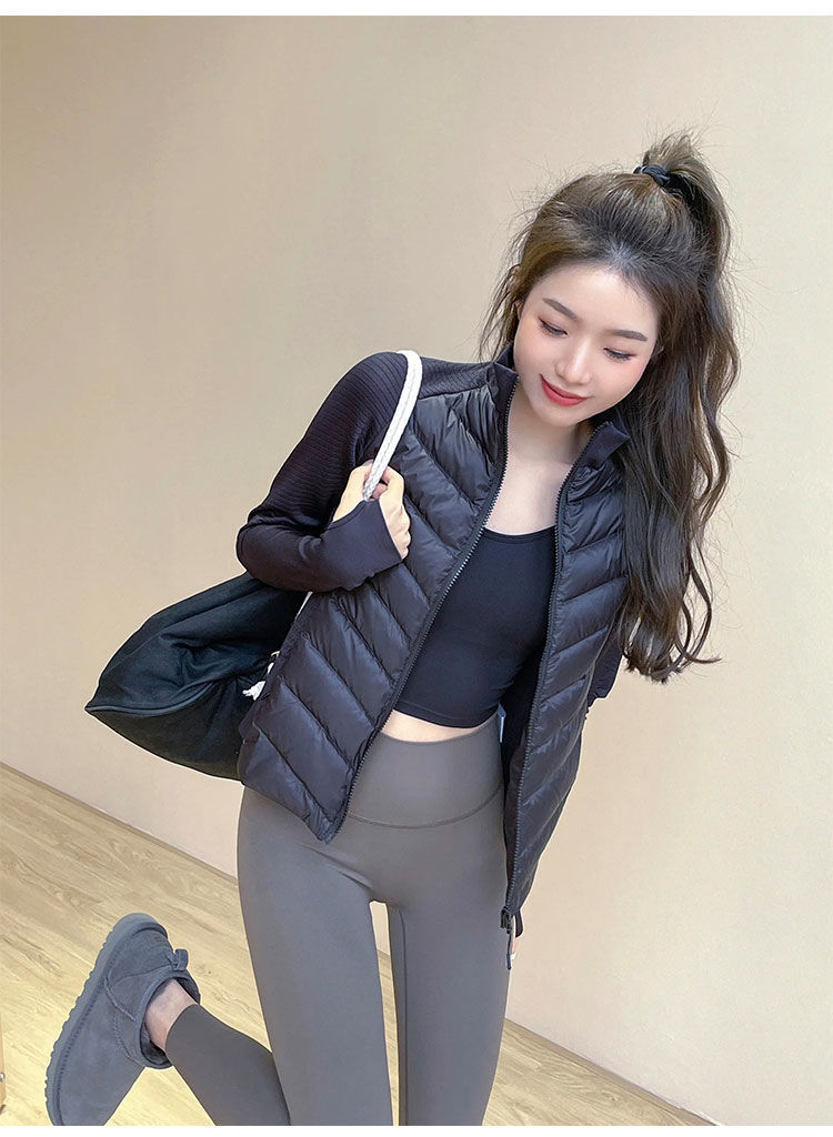 ChicShe Sports Yoga Down Jacket Women Skiing Running Hiking Autumn Winter Lightweight Fitness Inner Layer Windproof Warm Coat_voghion.com