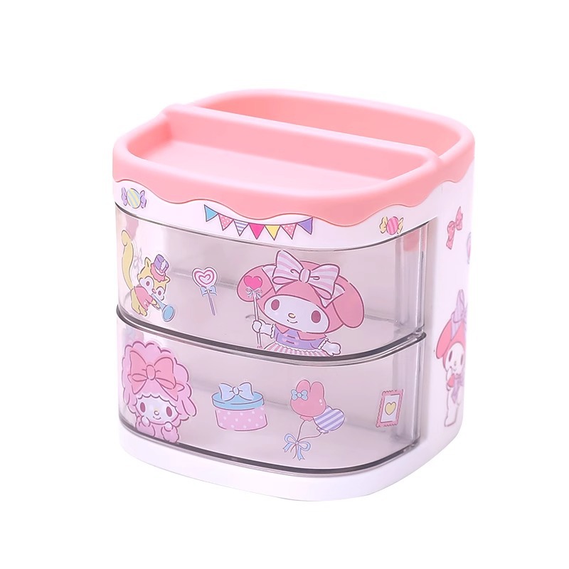 펜홀더 대용량 사무용품 수납함 기숙사 데스크탑 다기능 다층 파티션 회전 수납함