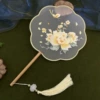 Double-sided Su embroidery - around silk edges - eight petals - peony yellow