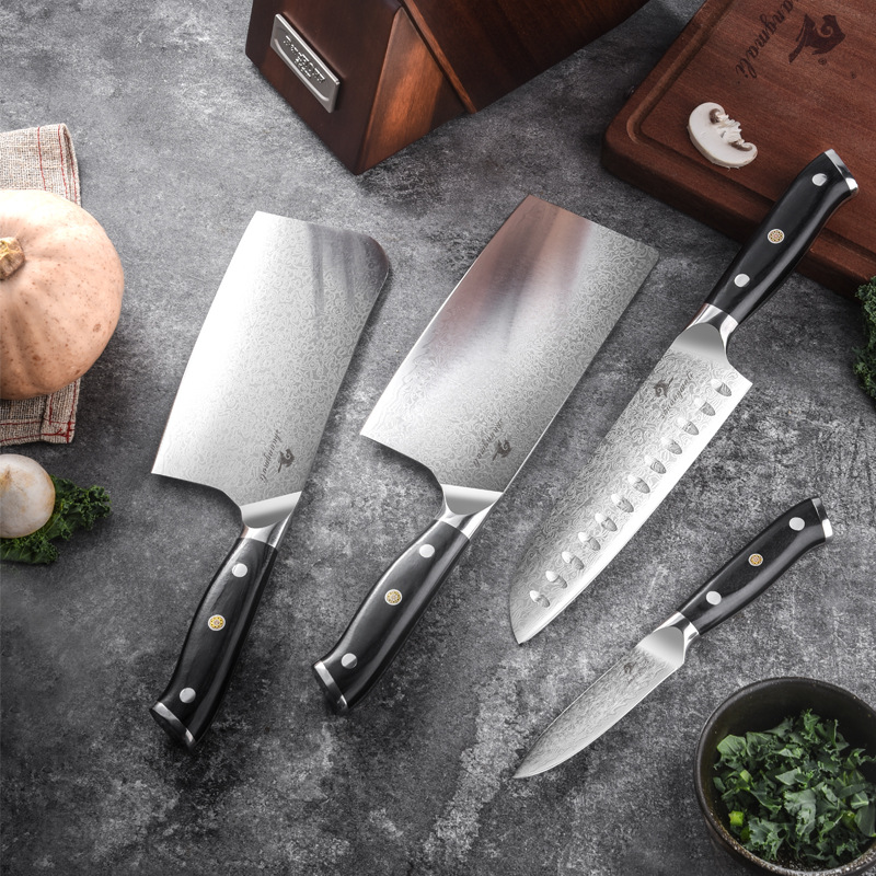Cuchillo de cocina de dos caballos de fuerza, conjunto de siete piezas, cuchillo de cocina especial para cocinero, cuchillo de corte, cuchillo de corte, cuchillo de corte