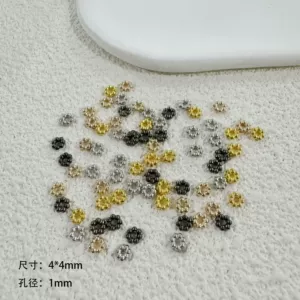 Plastic CCB snowflake small flower beads geometric perforated cross-border DIY handmade jewelry bracelet necklace accessories
