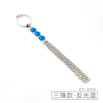 Other Automotive Safety Supplies, Grounding Strap Exhaust - standard-three-bead-style-reflective-blue-electrostatic-belt
