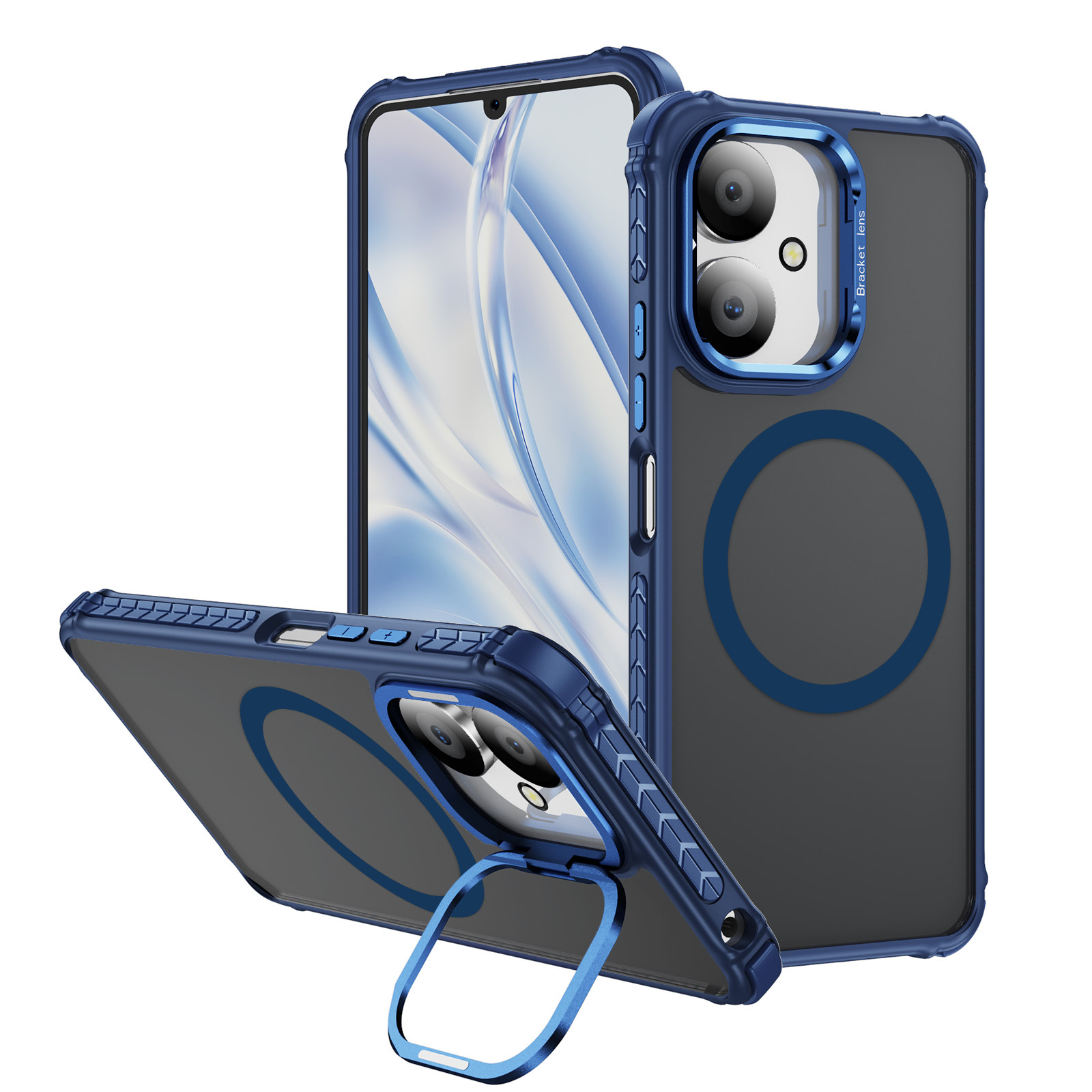 Aplicable Redmi 13C Rainbow No. 1 Funda para teléfono móvil con anillo magnético con sensor de piel Redmi 13 Funda protectora para soporte de lente de carga inalámbrica