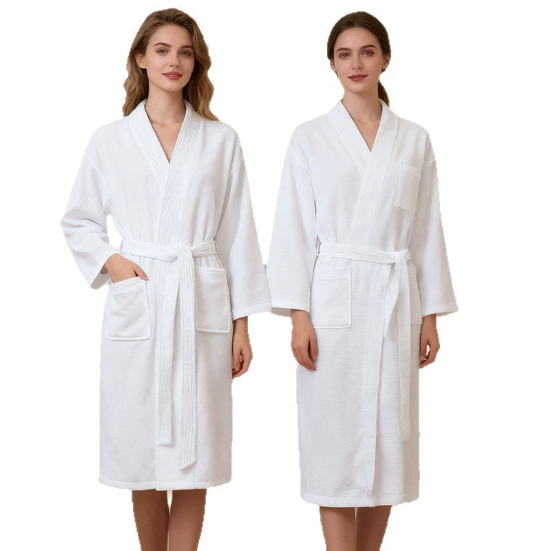 Cotton velvet bathrobe, (Cross-border trading), increased thickness, custom-made, with embroidery