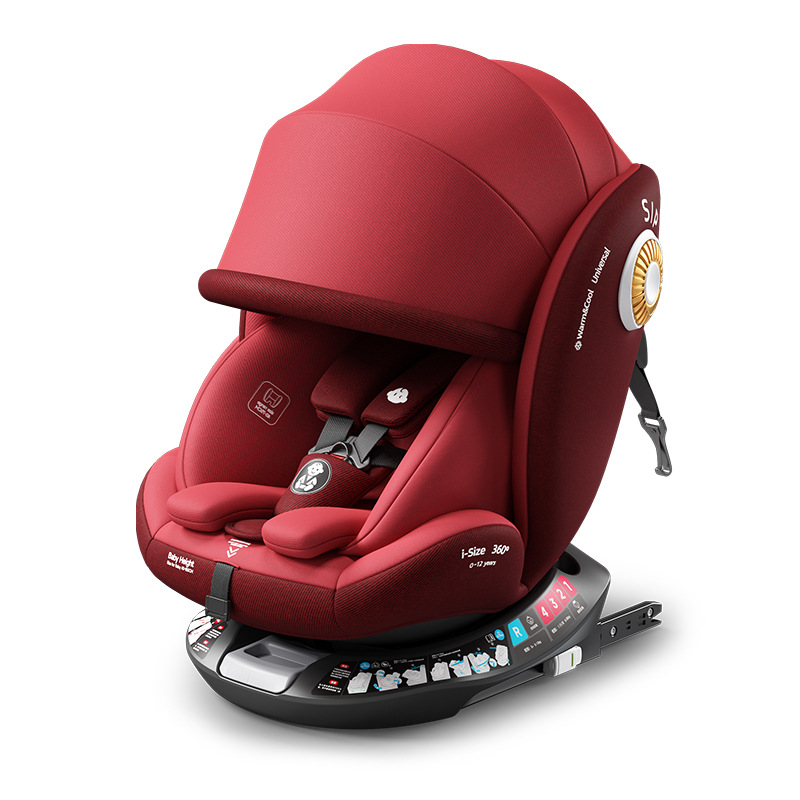 Enthusiastic red [360 -degree rotation+isofix steel interface+sunshade]