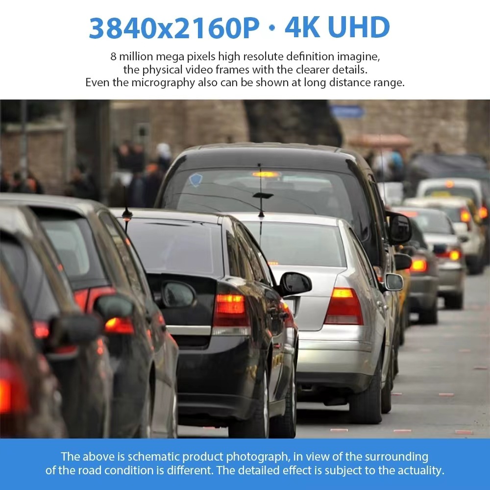 V50 cross-border 4K front and rear dual recording HD night vision driving recorder Car dashcam dvr