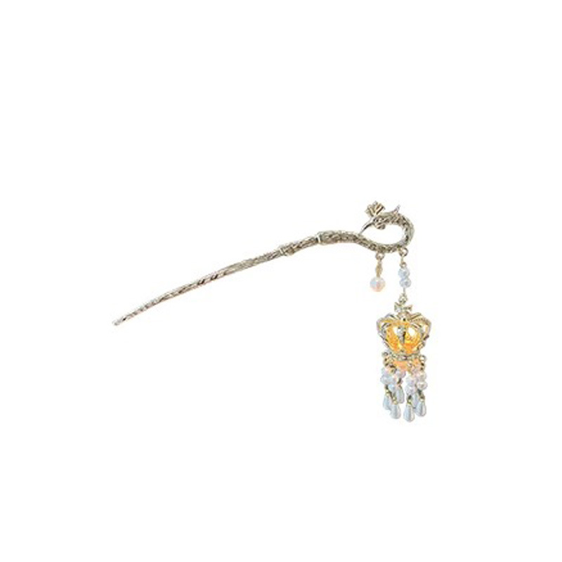 Palacio lámpara pinzas de cabello para niñas estilo antiguo cheongsam accesorios de ropa china pinzas de cabello de disco de alta sensibilidad a la fluidez paso de agitación pinzas de cabello