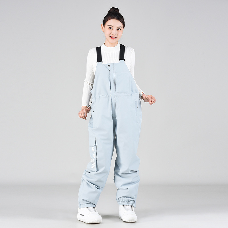 Ski suspenders for men and women OVER SIZE winter outdoor windproof snowboard pants one-body snow pants warm