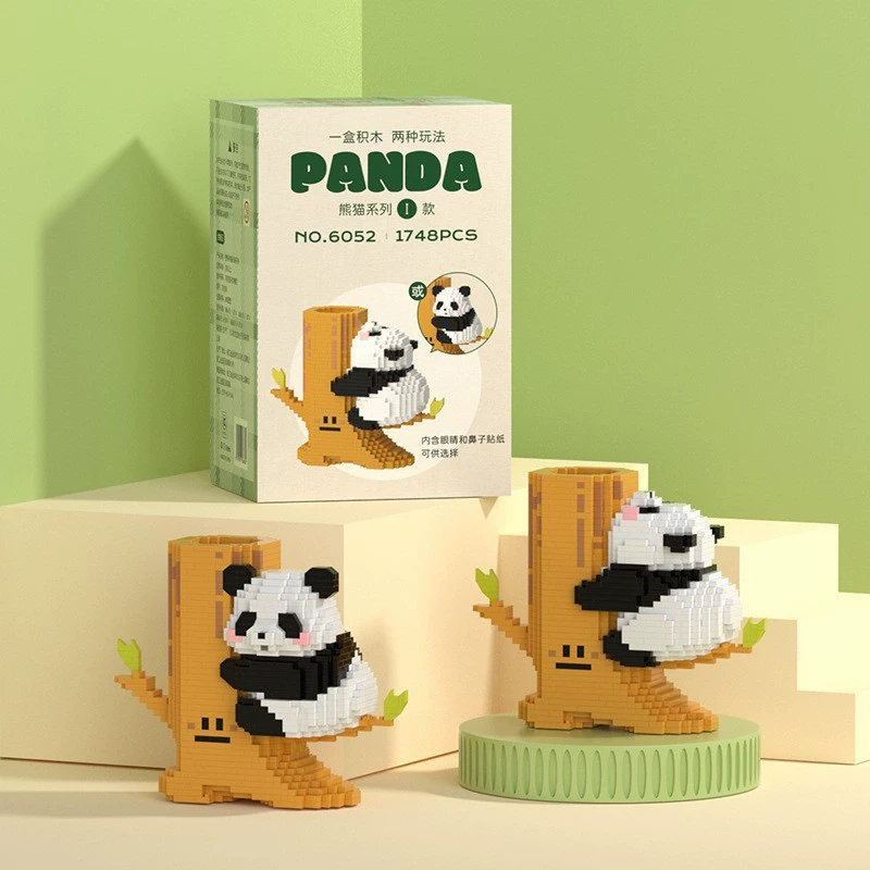 Building Block Panda Set (Lego) — Mini collectible figures, multi-style options