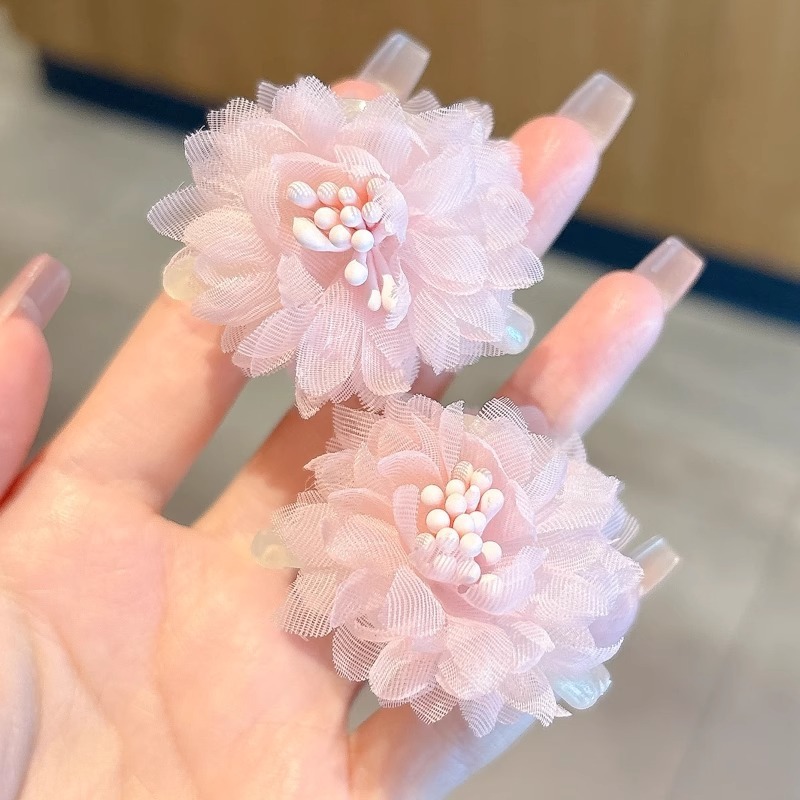 夏季百搭花朵发夹女高级感海边拍照氛围感神器发卡侧边夹发饰头饰|undefined