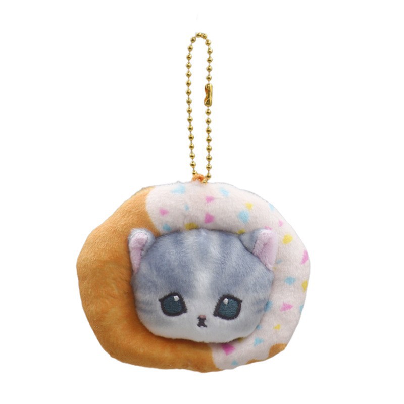 8cm 2색 도넛 고양이 머리 모양