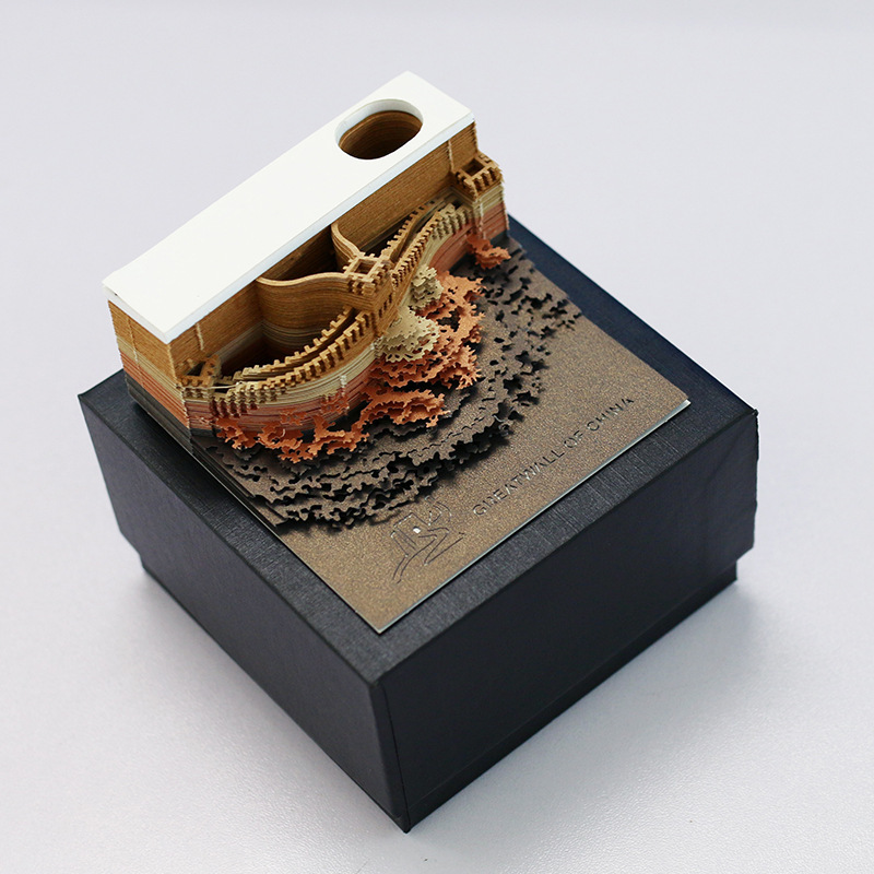 プレゼント創意便箋紙3d立体便箋本は建築模型紙彫刻カレンダーの周暦文を飾っています。|undefined