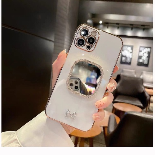 Suitable for Apple 15 mobile phone case, creative 13 silicone mirror, iPhone 14 protective cover, fashionable 14 Promax new style